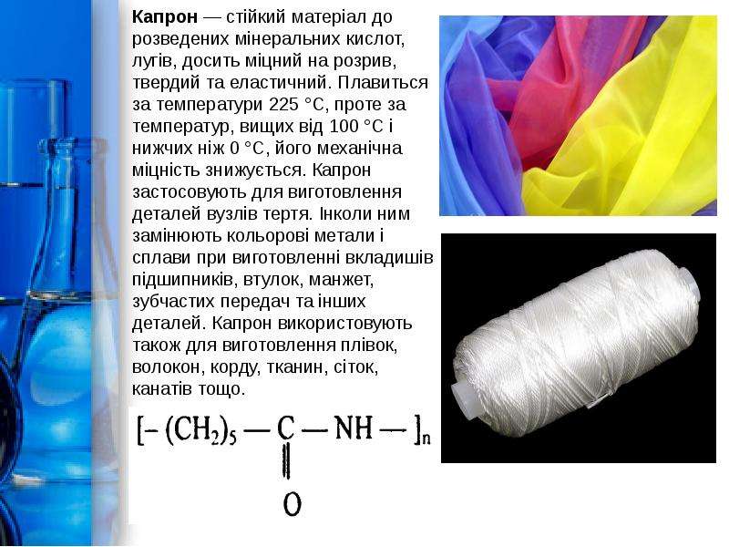 Капрон презентация по химии