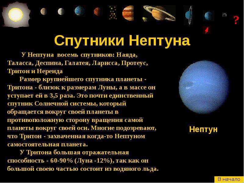 Число нептуна. Нептун в солнечной системе со спутниками. Самые крупные спутники Нептуна. Самые большие спутники Нептуна. Спутники Нептуна Нептуна.