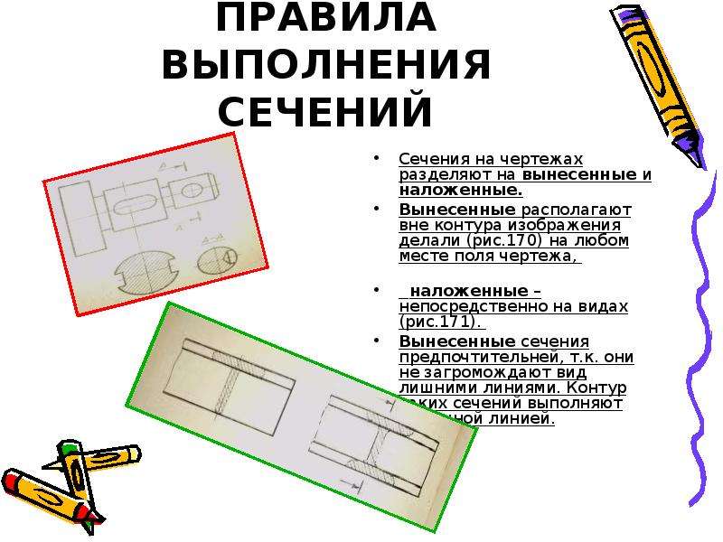 Техника выполнения чертежей и правила их выполнения