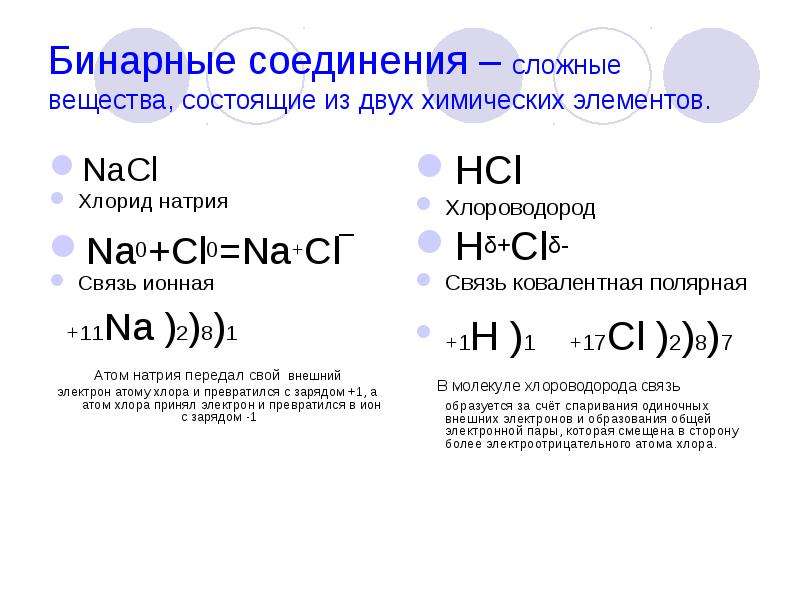 Образование соединений