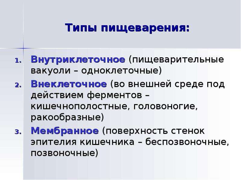 Типы пищеварения у животных. Типы переваривания. Типы пищеварения внутриклеточное. Мембранный Тип пищеварения. Типы пищеварения мембранное внутри клеточном внеклеточное.