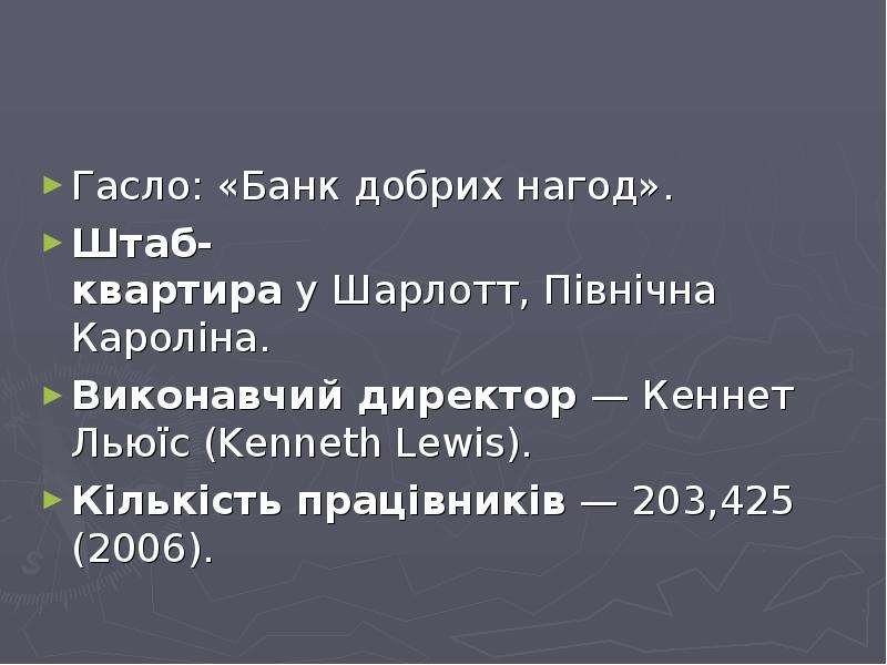 Презентация про банк на английском языке