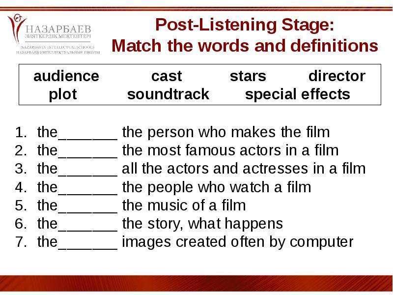 Match the reviews to the films. Задания по фильмам на английском языке.