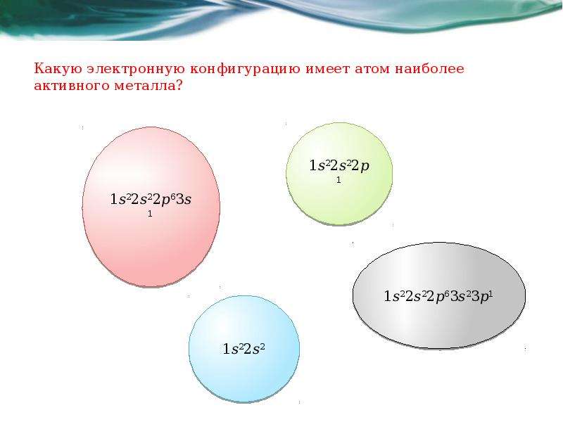 Самый активный неметалл имеет схему атома