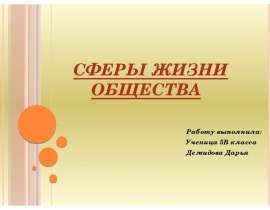 Скачать презентацию Сферы жизни общества