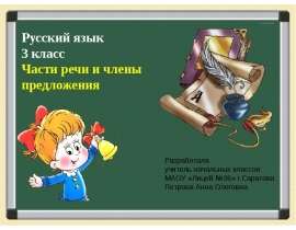 Части речи и члены предложения
