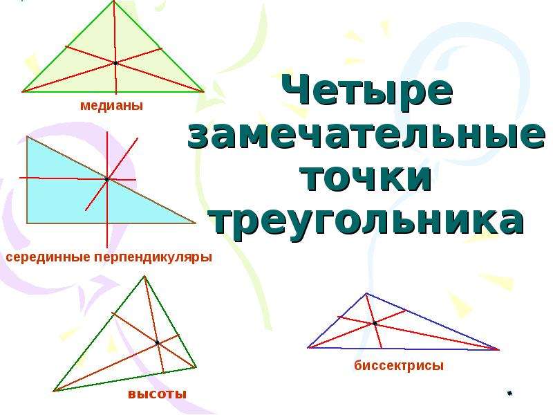 Четыре замечательные точки треугольника 8 класс презентация атанасян савченко