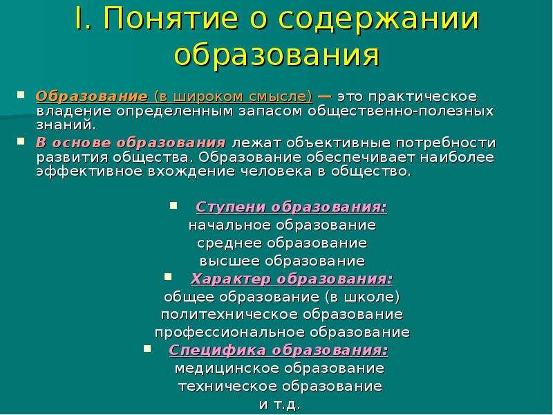 Содержание презентации проекта