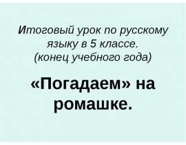 «Погадаем» на ромашке