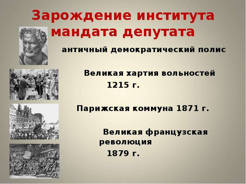 Просветители французской революции. Демократический полис. Мандат до французской революции.