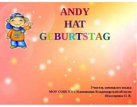 Andy Hat geburtstag