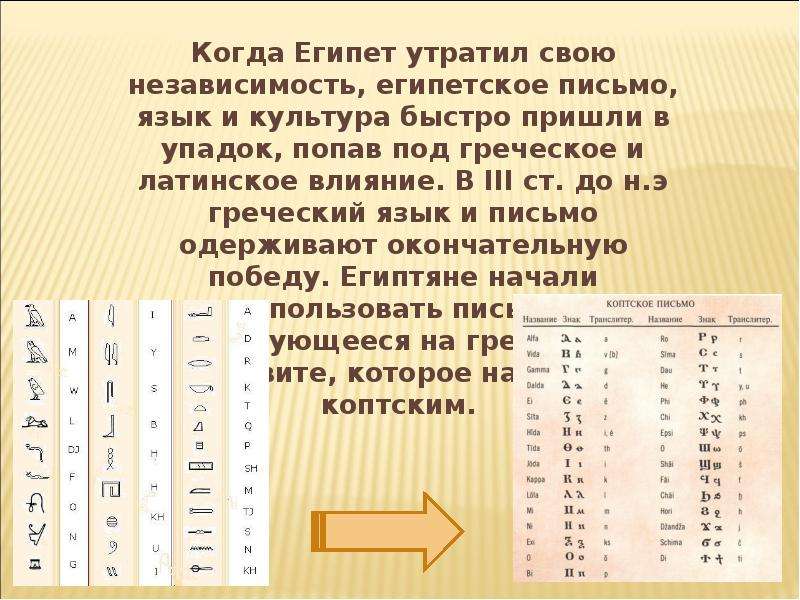 Письменность и знания древних египтян презентация 5 класс