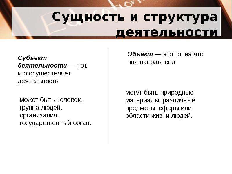 6 сущность. Сущность и структура деятельности. Сущность и структура человеческой деятельности. Субъект деятельности это тот кто осуществляет деятельность. Сущность и структура деятельности 10 класс.