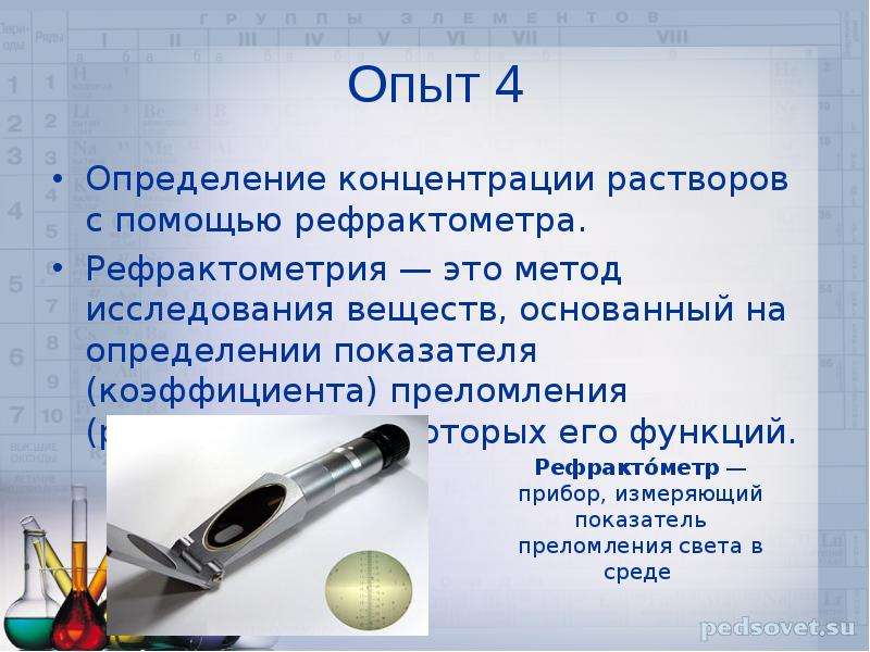 Исследуй свойства. Рефрактометрия концентрированных растворов. Рефрактометрия определение концентрации. Рефрактометрия расчет концентрации. Рефрактометрический метод недостатки.