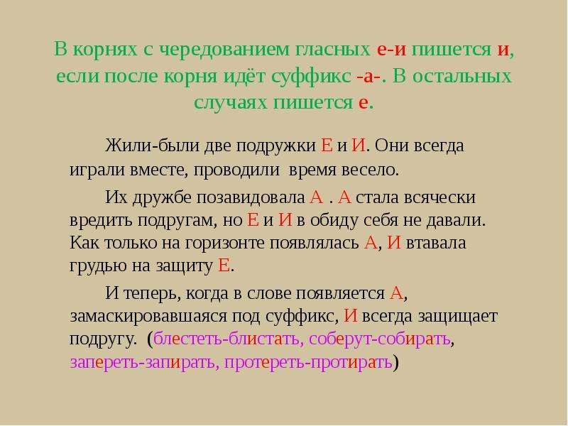 Чередование гласных презентация 6 класс