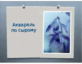 Акварель по сырому