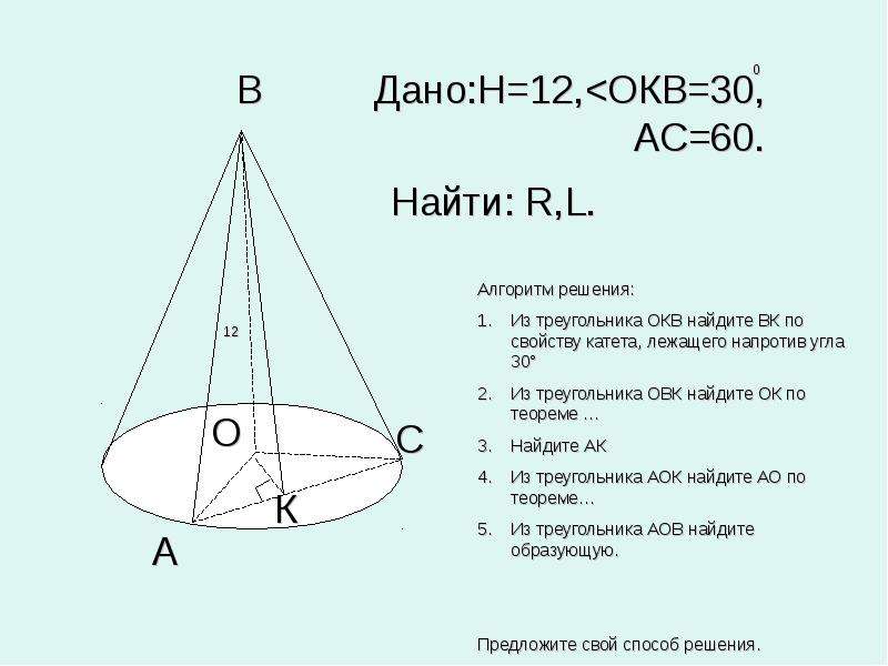 Решение задач на конус 11 класс презентация