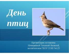 День птиц