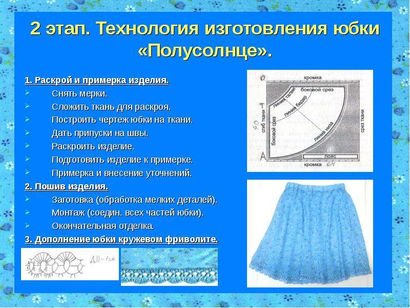 Презентация юбка полусолнце