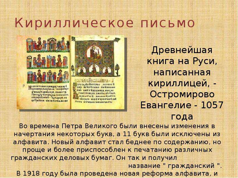 История славянской письменности презентация 6 класс