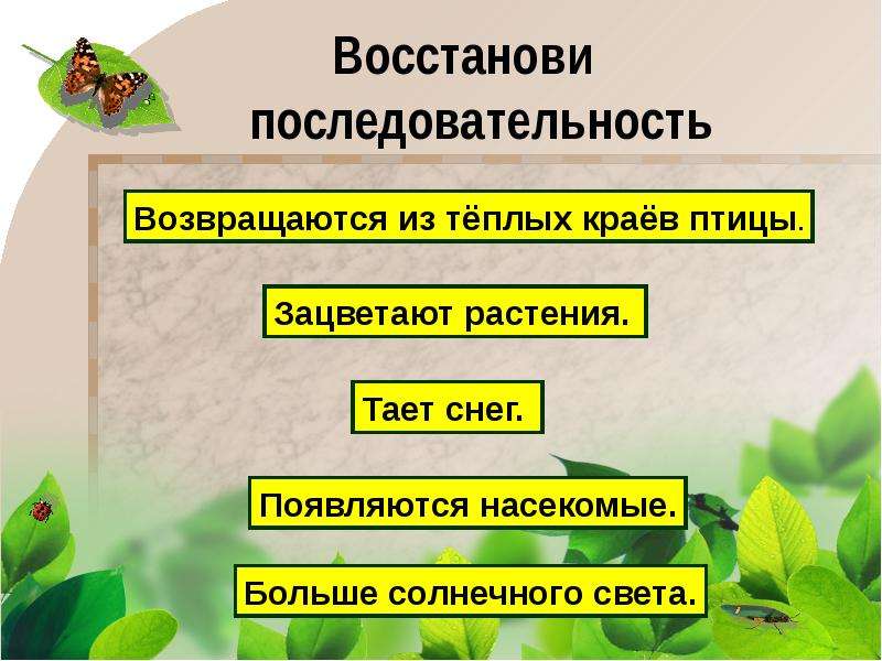 Презентация весна 1 класс планета знаний