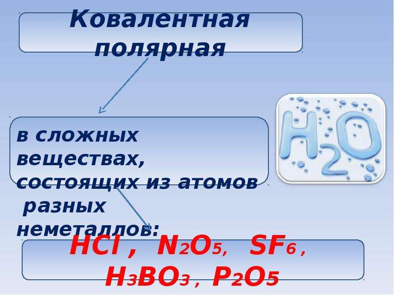 Схема h2s ковалентная полярная