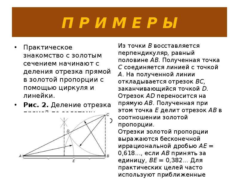 Проект по золотому сечению