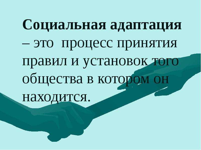 Социальная адаптация презентация