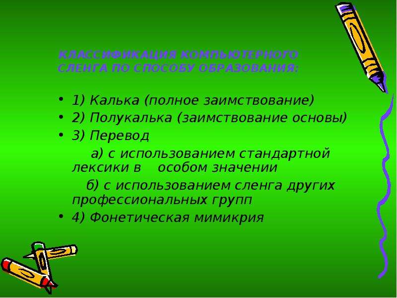 Проект компьютерный сленг 7 класс