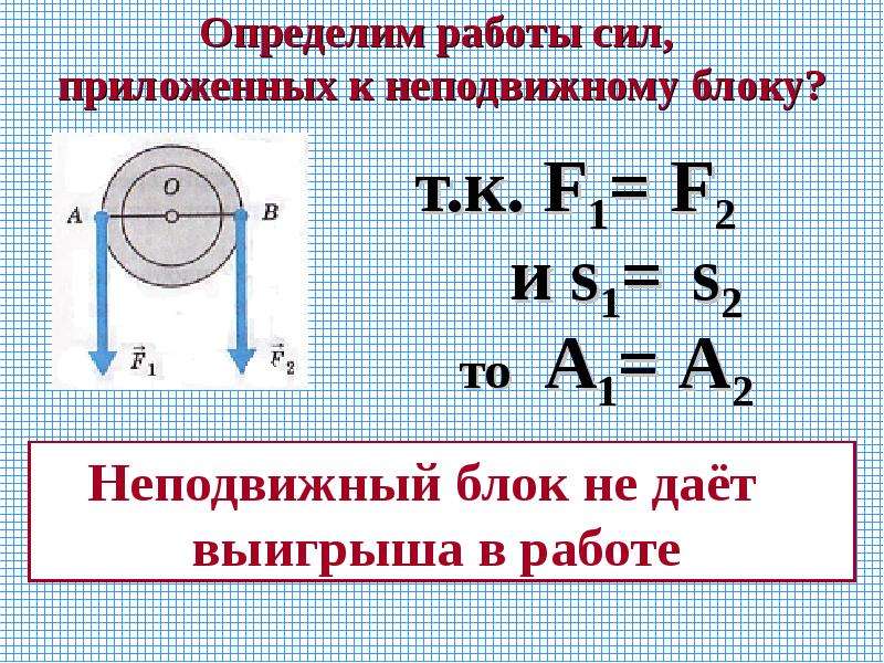 Презентация по физике 7 класс блоки золотое правило механики