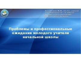 Проблемы и профессиональные ожидания молодого учителя начальной школы