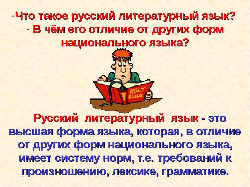 Русский литературный язык и его стили, слайд 2
