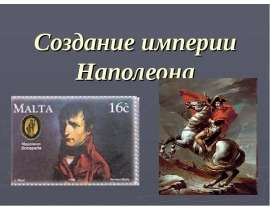 Создание империи Наполеона