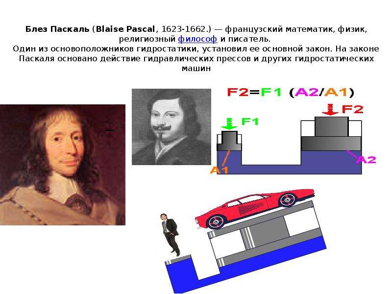 Pascal формула. Блез Паскаль гидравлический пресс. Блез Паскаль физика. Блез Паскаль гидростатика. Закон Паскаля физика.