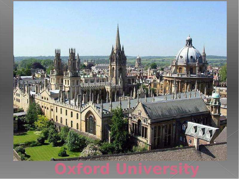 Oxford university презентация на английском