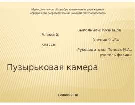 Пузырьковая камера
