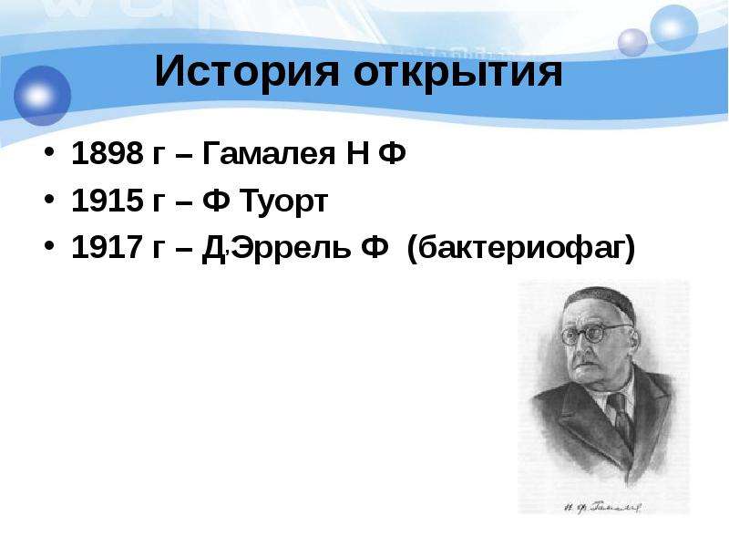 Н ф б. Н.Ф Гамалея открытия. Феликс Дэррель. История открытия бактериофагов. Ф Туорт.