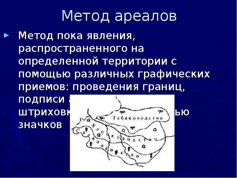 3 наиболее точной методикой изображения ареала является