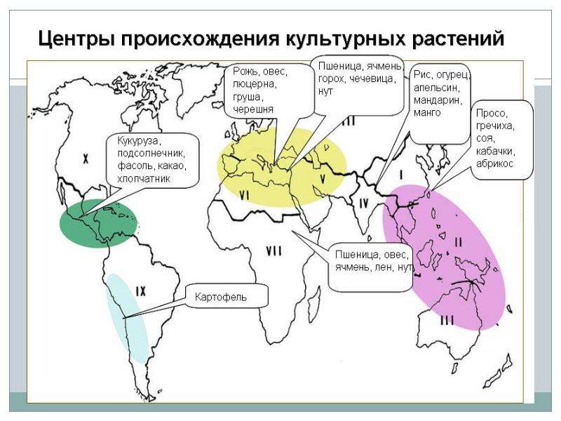 Карта культурных растений