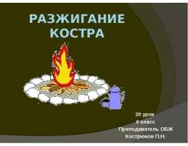 Разжигание костра