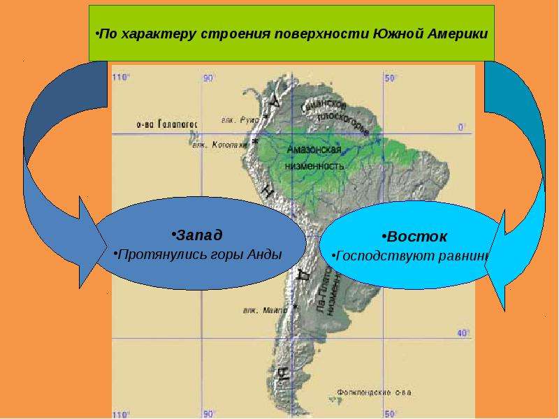 На каком рисунке правильно показан профиль рельефа южной америки проведенный по экватору