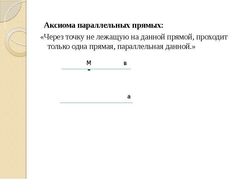 Найти прямую проходящую через точку параллельно прямой. 4 Аксиома параллельных прямых. Аксиома параллельных прямых через точку. Аксиома параллельных прямых рисунок. 1. Аксиома параллельных прямых.