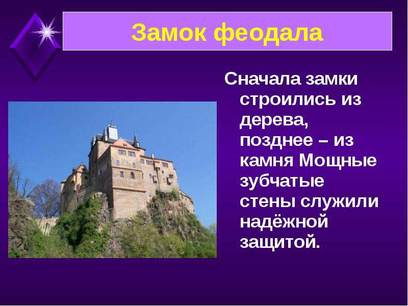 В рыцарском замке 6 класс конспект урока и презентация