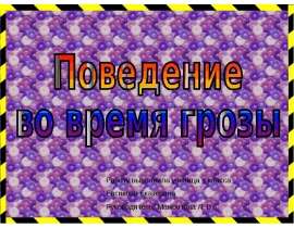Поведение во время грозы