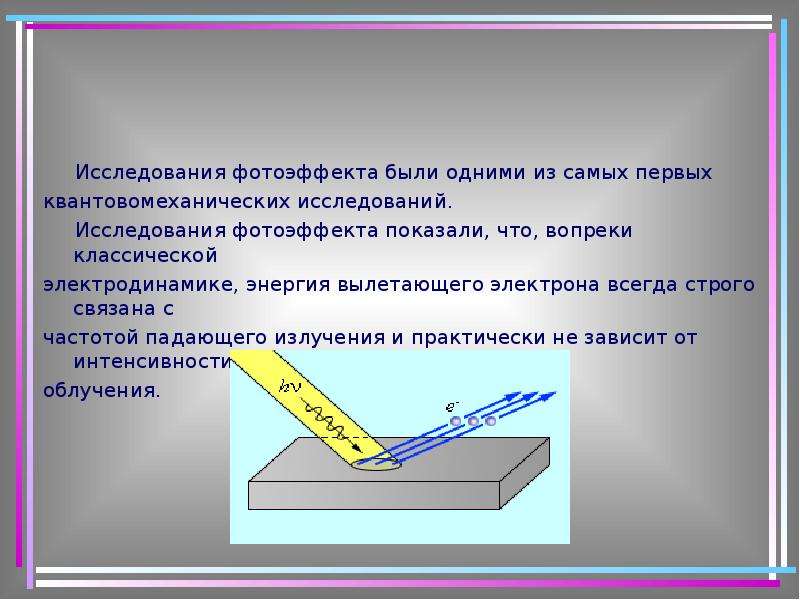 Законы фотоэффекта презентация 11 класс