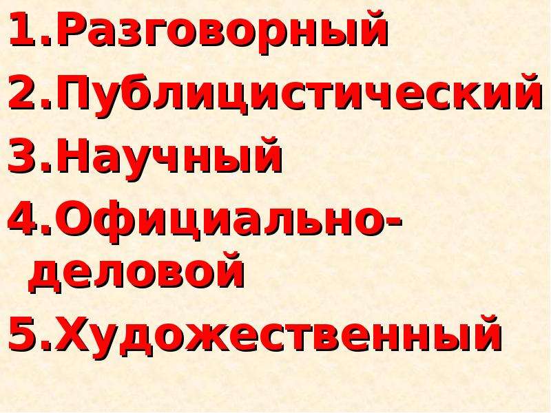 Публицистический 3) научный 2) разговорный 4) художественный. Русский литературный язык и его стили презентация.