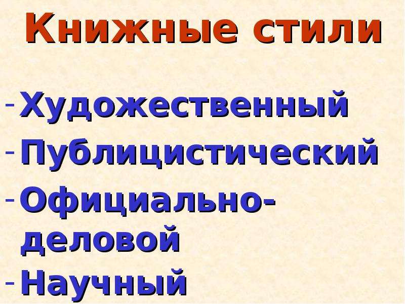 Книжный стиль. Объекты художественной публицистики.