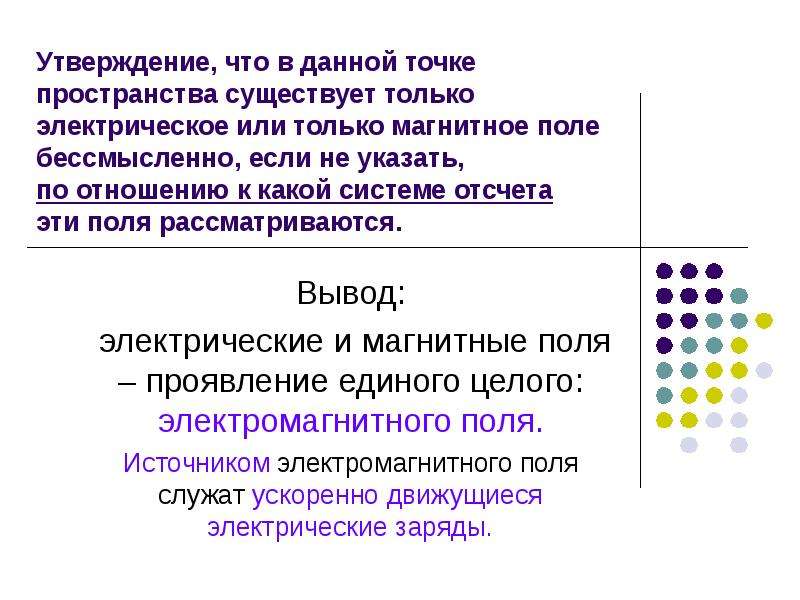 Повторение темы электромагнитное поле 9 класс презентация