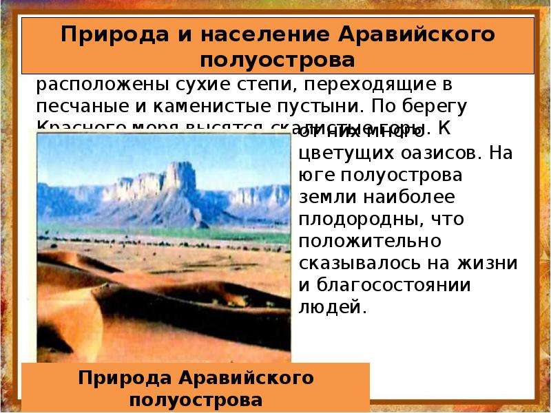 Природа и занятия населения аравии 6 класс. Арабы в 6-7 веках возникновение Ислама. Арабы в 6-7 веках. Население Аравии в 6 веке было предоставлено.