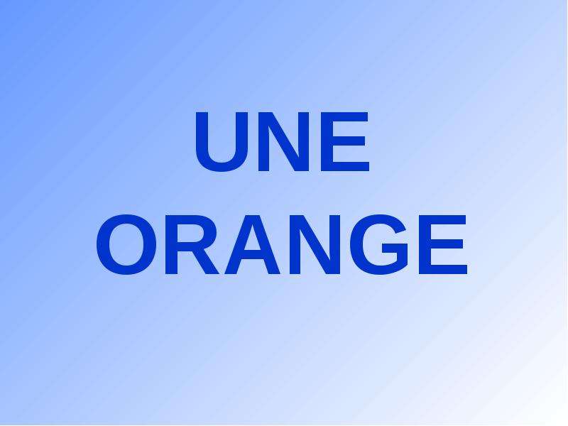 Un orange